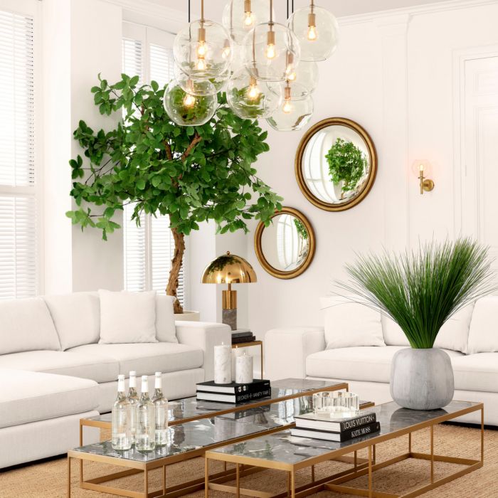 Table Lamp Flair L brass finish incl shade