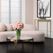 Coffee Table Artemisa S brushed brass finish