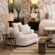 Table Lamp Lxry travertine incl shade