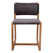 Outdoor Dining Chair Griffin natural teak grey weave faux rattan