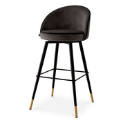 Bar Stool Cooper roche dark grey velvet set of 2