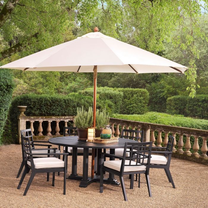 Outdoor Dining Chair Cap-Ferrat black sunbrella canvas