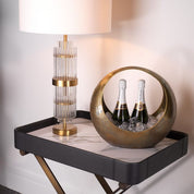 Wine Cooler Leung vintage brass finish
