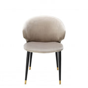 Dining Chair Volante with arm roche beige velvet