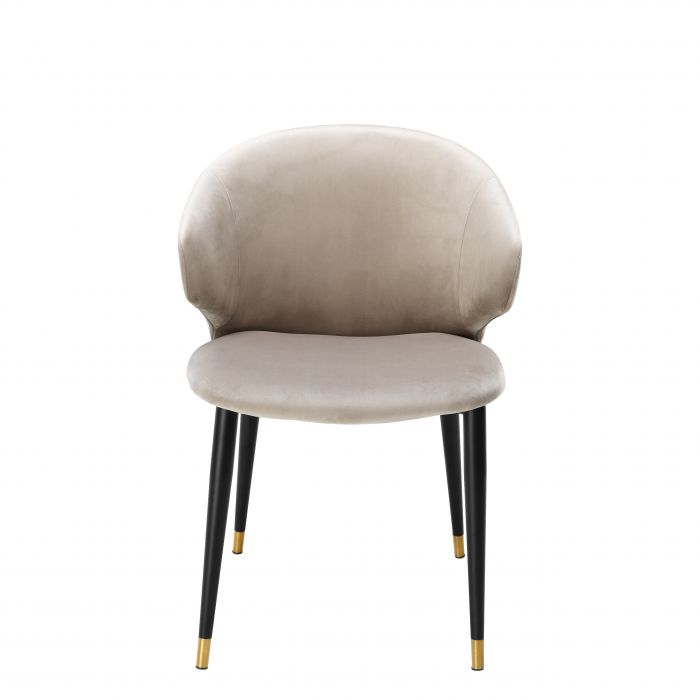 Dining Chair Volante with arm roche beige velvet
