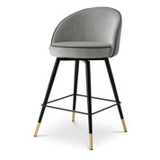 Counter Stool Cooper roche light grey velvet set of 2