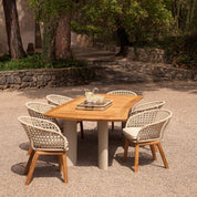 Outdoor Dining Table Osario natural teak