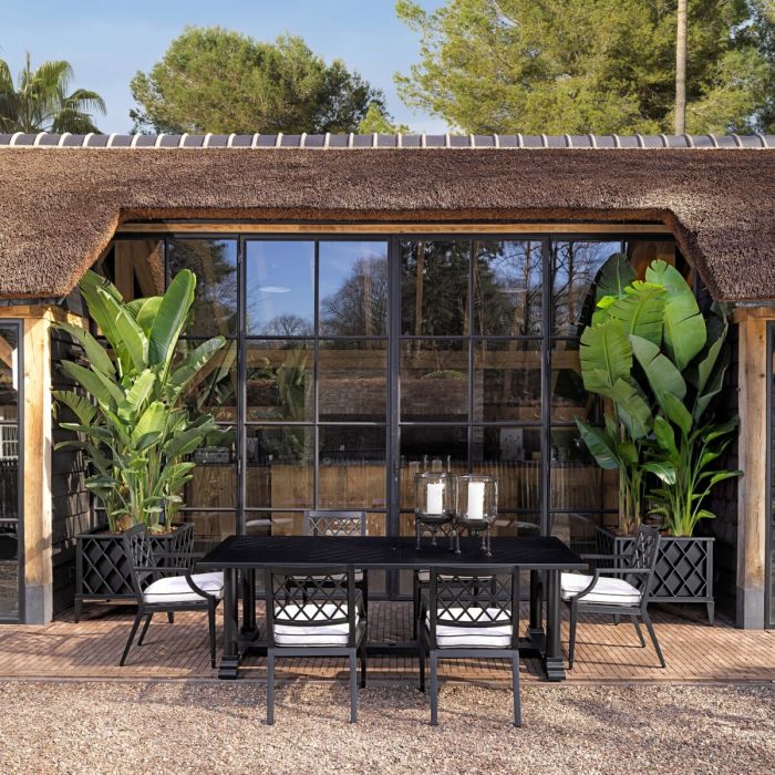 Outdoor Dining Table Bell Rive rectangular black