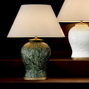 Table Lamp Cyprus green ceramic incl shade