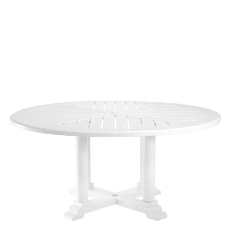 Outdoor Dining Table Bell Rive round L white