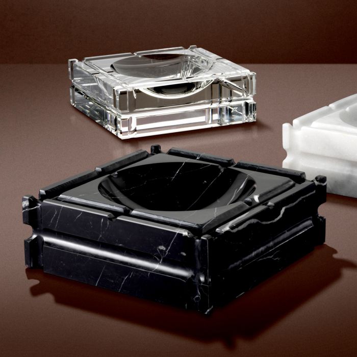 Ashtray Nestor black marble