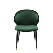 Dining Chair Volante with arm roche dark green velvet