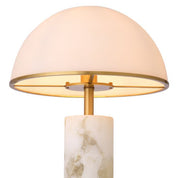 Table Lamp Vaneta antique brass finish alabaster
