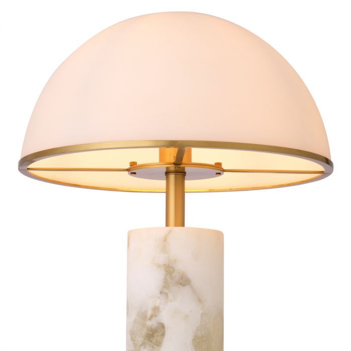 Table Lamp Vaneta antique brass finish alabaster