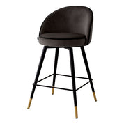 Counter Stool Cooper roche dark grey velvet set of 2