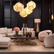 Chair San Marino Left sarra off-white tressa orange