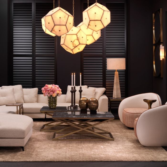 Chair San Marino Left sarra off-white tressa orange