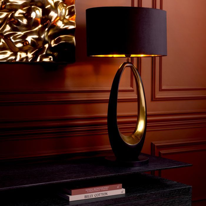 Table Lamp Volo gunmetal finish incl shade