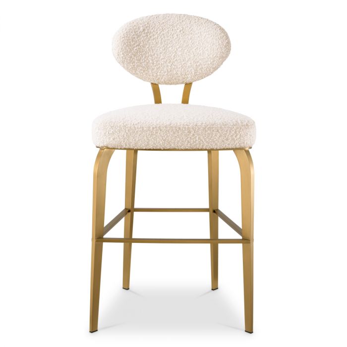 Counter Stool Dorrego bouclé cream