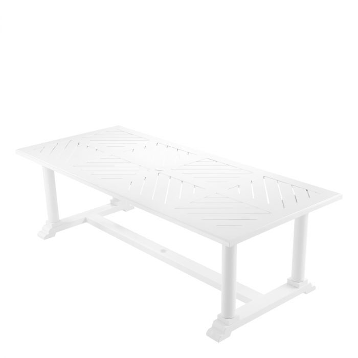 Outdoor Dining Table Bell Rive rectangular white