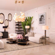 Table Lamp Levy grey marble incl shade