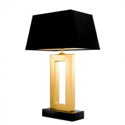 Table Lamp Arlington gold finish incl black shade