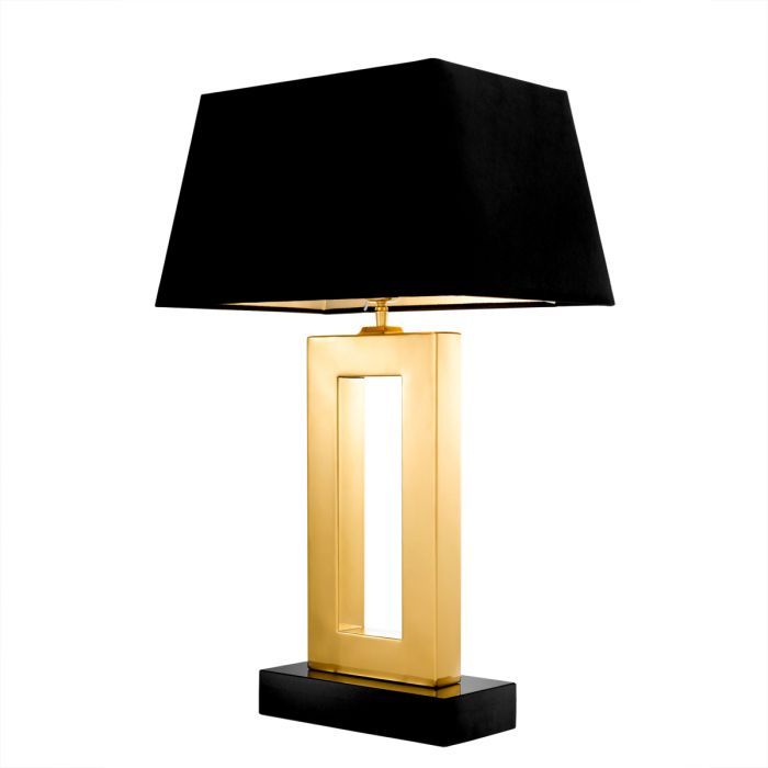 Table Lamp Arlington gold finish incl black shade