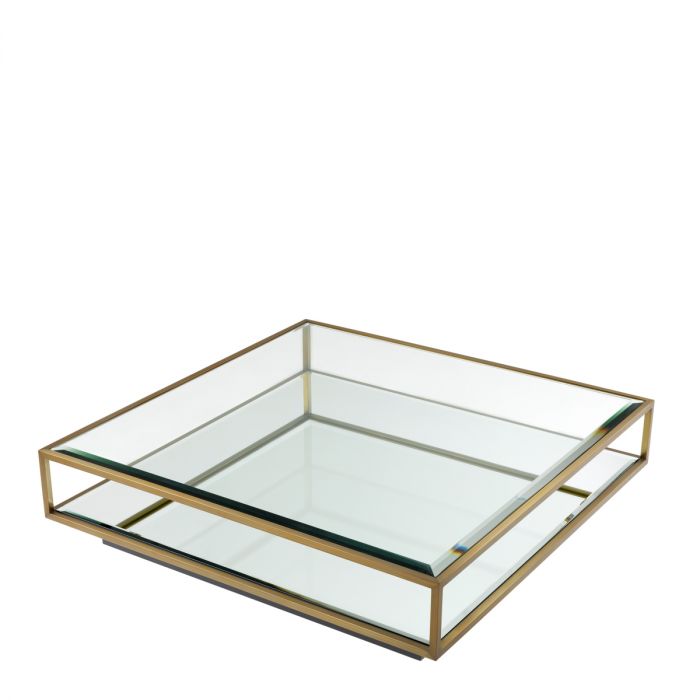 Coffee Table Tortona L brushed brass finish
