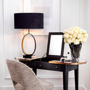 Table Lamp Saturnia gunmetal finish incl shade