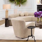 Table Lamp Baron travertine antique brass finish incl shade