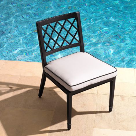 Outdoor Dining Chair Paladium black sunbrella canvas