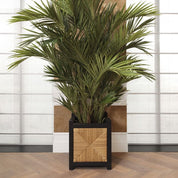Planter Aruba classic black finish natural sea grass
