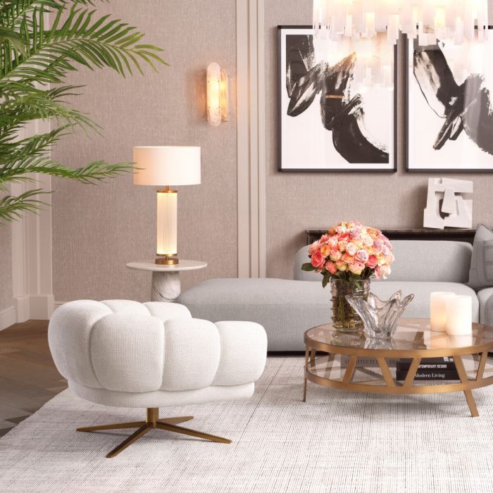 Swivel Chair Sunset lyssa off-white