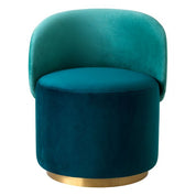 Low Dining Chair Greer savona sea green velvet