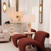 Table Lamp Newton L travertine incl shade