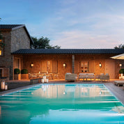 Outdoor Wall Lamp Riserva antique brass finish