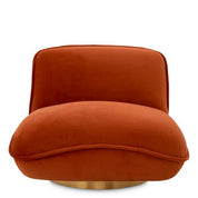 Swivel Chair Relax savona orange velvet