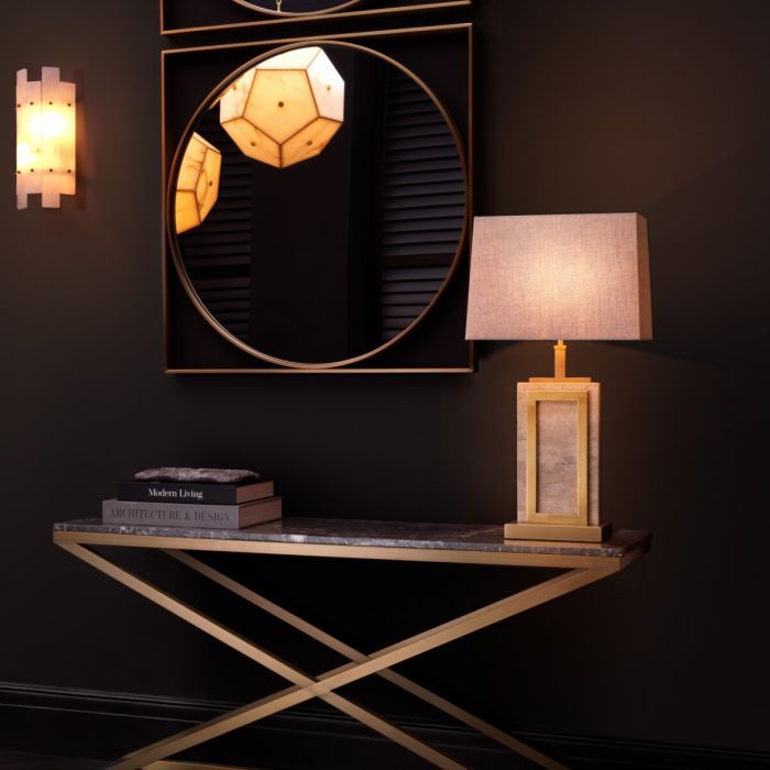 Table Lamp Murray travertine incl shade