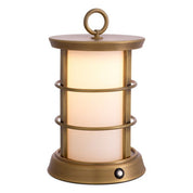 Outdoor Table Lamp Kyle S antique brass finish
