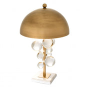 Table Lamp Floral ant brass finish incl shade