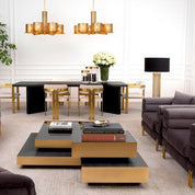 Table Lamp Condo antique brass finish incl shade