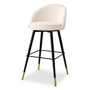 Bar Stool Cooper bouclé cream set of 2