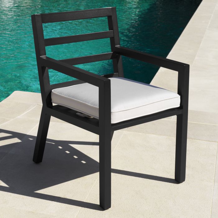 Outdoor Dining Chair Delta black sunbrella canvas