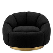 Swivel Chair Inger bouclé black
