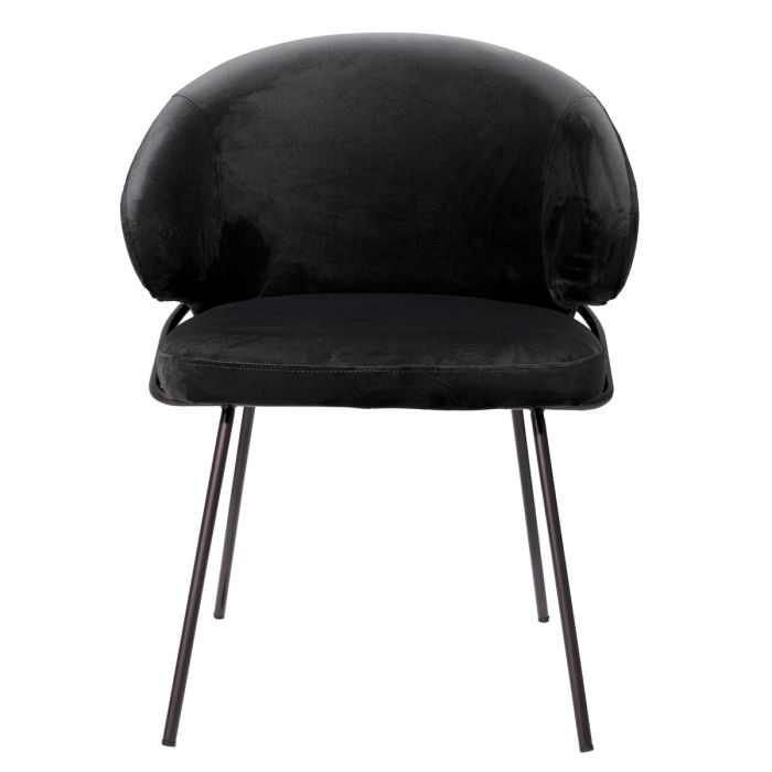 Dining Chair Kinley roche black velvet