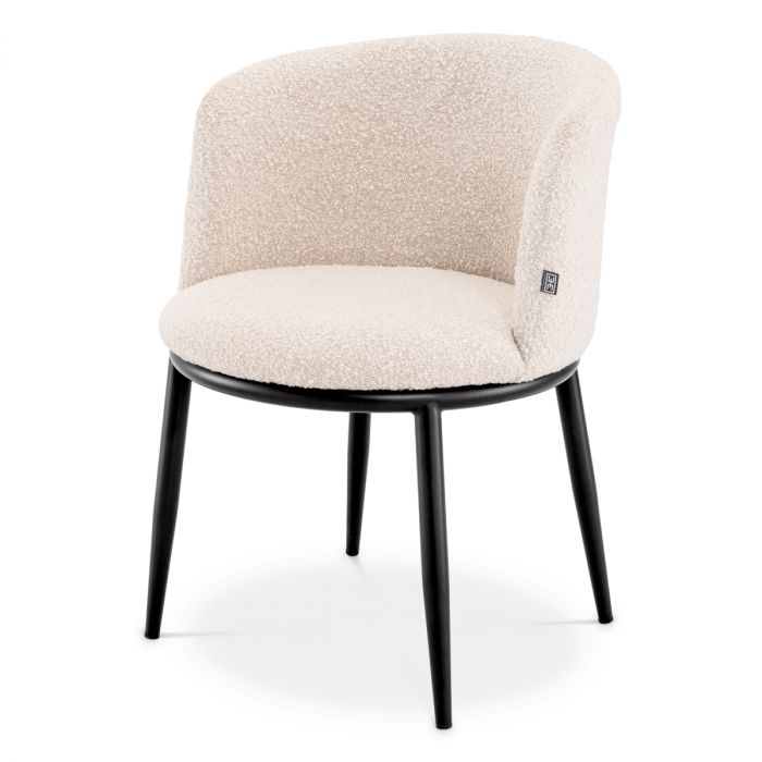 Dining Chair Filmore bouclé cream set of 2
