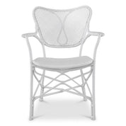 Dining Chair Colony with arm matte white