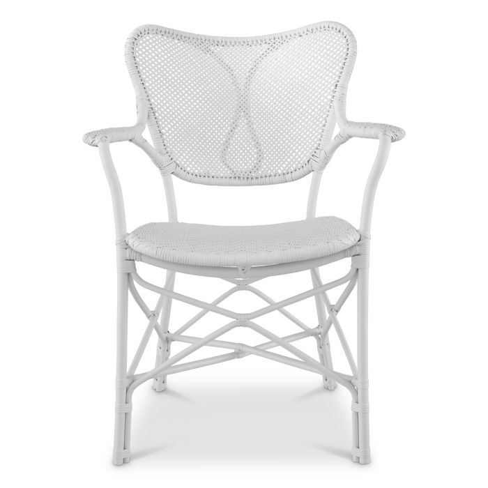 Dining Chair Colony with arm matte white
