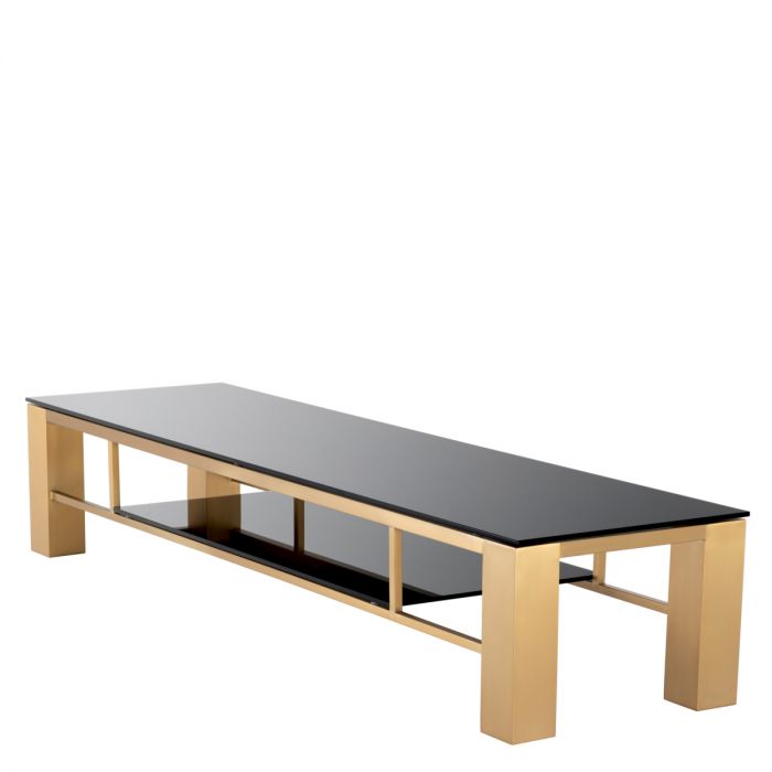 TV Cabinet Drexel brushed brass finish