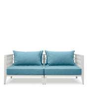 Outdoor Sofa Ocean Club S white sunbrella mineral blue